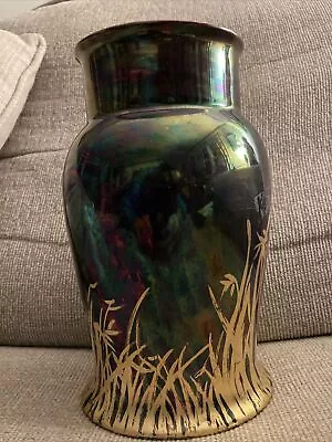 Antique Vintage Eamag Schonwald Iridescent Hand Painted Gilt Vase Art PSAA • $39