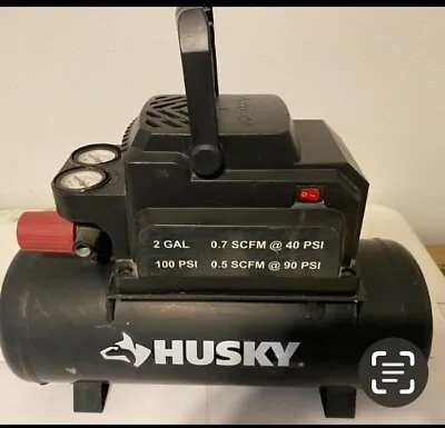 Husky Portable Air Compressor 0100211A Excellent Condition • $134.99