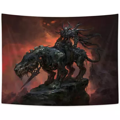 Anime Tapestry Medieval Gothic Knight Wall Hanging Fabric Posters Bedroom Decor • $16.50