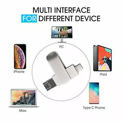 New 1TB USB 3.0 Flash Drive Type C OTG Memory Stick Thumb 4in1 For IPhone PC US • $15.99