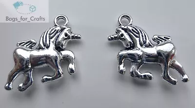 5 X Tibetan Silver Unicorn Fantasy Harry Potter Charm Pendant 24mm (TC26) • £2.65