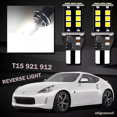 2 X Backup Reverse Light 921 T15 LED Bulb For 2009 - 2018 Nissan 370Z White • $11.96