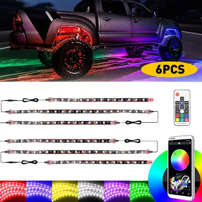 6pcs RGB Dream Color Dreamcolor Underglow LED Kit Car Neon Strip Light Music APP • $42.99