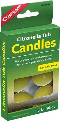 Coghlans Citronella Tub Candles Tealight Fit Lanterns Insect & Midge Repellent • £5.98
