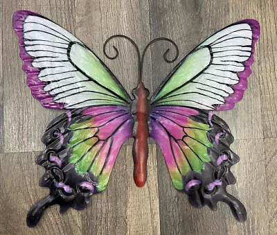 Butterfly Metal Wall Decor 10  X 9  Purple • $12.99