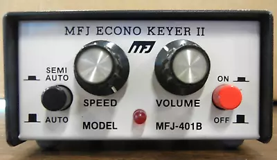 MFJ-401B Ham Radio Econo Keyer II - CW Iambic/Semi-Auto Morse Code Telegraphy • $49.99