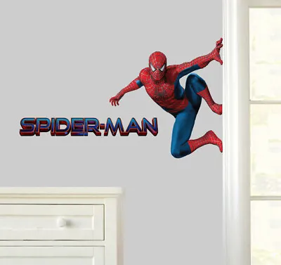 Spiderman Wall Art Stickers Bedroom Decals Superhero Avengers • £6.99