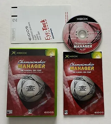 Championship Manager Season 01/02 Microsoft Original Xbox Complete PAL • £14.99