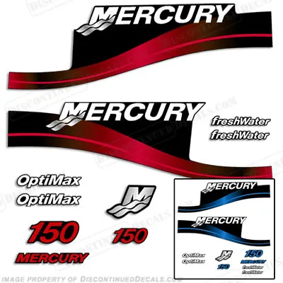 Fits Mercury 150hp Optimax Freshwater Series Outboard Decal Kit 1999-2004 - RED • $76.51