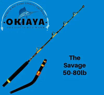 OKIAYA The Savage 50-80lb Bent Butt Saltwater Roller Rod 5'6  • $69.99