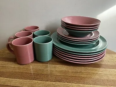 Vintage Stoneware Dish Set (18 Piece) - Signature Housewares Carnivale Japan • $50