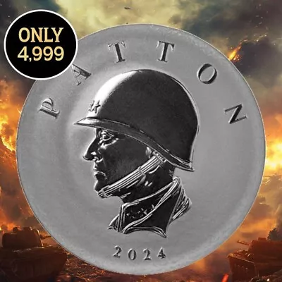 2024 $100 Liberia Patton Commander Series 5oz Silver Coin - 4999 Mintage • $214.95
