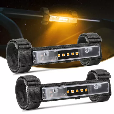 For UTV RZR Universal Rollbar Mount Cage Interior 2xAmber Warning LED Dome Light • $24.99