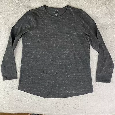 J Jill Pure Jill Grey Long Sleeve Crew Neck Shirttail TShirt Womens Small Petite • $16.95