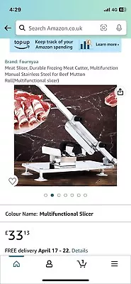 £13.99 • Buy Manual Frozen Meat Slicer Mutton Roll Food Slicer Manual Slicing Cutter Cutting