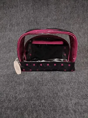 Victoria's Secret Pink Lace Clear Cosmetic Bag Trio 3 Piece Set NWOT • $19.25