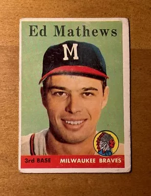 1958 Topps Ed Mathews #440 Braves • $0.99