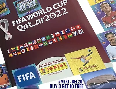 #MEX1-BEL20 - Qatar 2022 FIFA World Cup Stickers From Panini - Buy 3 Get 10 Free • £0.99