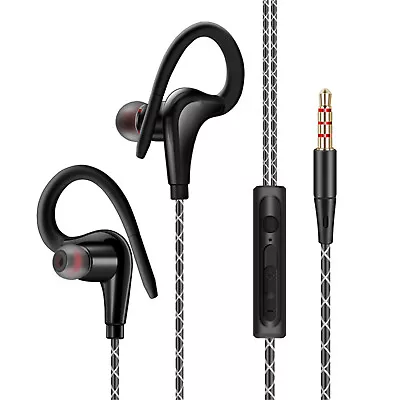 Wired Sports  With Microphone Sweatproof Earphone With Over Ear Hook U7N2 • $7.08