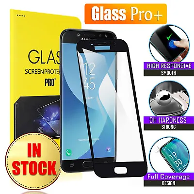 $4.99 • Buy Full Cover Tempered Glass Screen Protector For Samsung Galaxy J5 J7 Pro 2017 J8 
