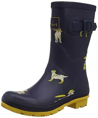 Joules - Women's Wellington Molly Welly Rain Boot Rain Dogs Size: 5 • $68.49