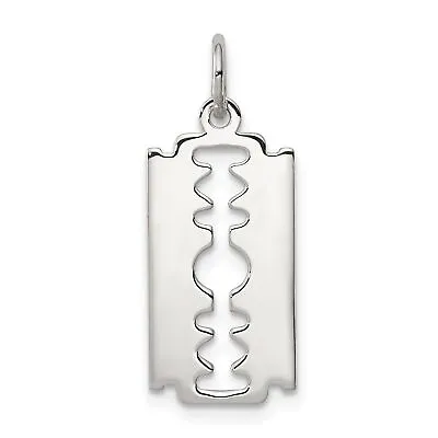 Sterling Silver Razor Blade Charm Jewelry FindingKing 20mm X 10mm • $31.67