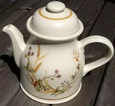 M&S Teapot Harvest 1L Litre Small Tall M&S Stoneware Vintage 1980s Tea Pot 80s • £18.99