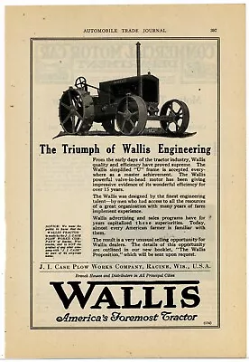 1920 Wallis Tractors Ad: J.I. Case Plow Works Co. Racine Wisconsin • $17.76