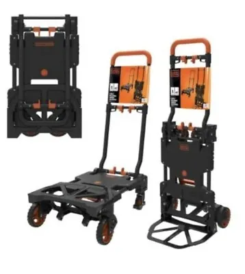 HAND TROLLEY SACK TRUCK 2 IN 1 BLACK AND DECKER BXWT-H206  70kg To 137kg Loading • £49.99