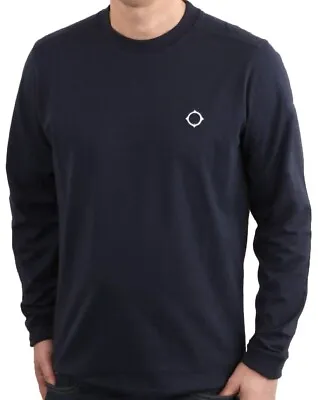 £59 • Buy MA.STRUM Men's Longsleeved Icon T-Shirt, Blue Size Large BNWT