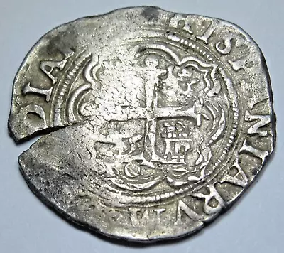 1500s Philip II Mexico Silver 1 Reales Spanish Colonial Pirate Treasure Cob Coin • $324.95