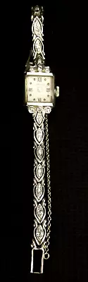 VTG LADY HAMILTON 14K W/GOLD & DIAMOND WATCH... 1/2ct... NATURAL DIAMONDS • $750