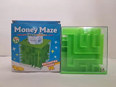 Money Maze (Brain Teaser Game) 3D Cube Bank - Green #2691 • $12