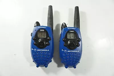 Set Of 2 - Motorola Talkabout T5100 2-Way Radio Cobalt Blue - Walkie-Talkie WORK • $24.99