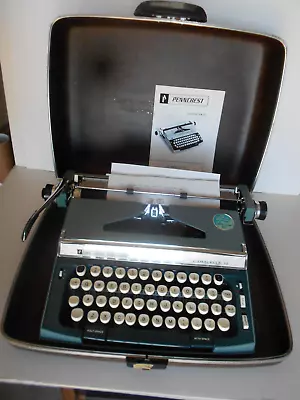 Smith Corona Penncrest Caravelle 12 Manual Typewriter W/Case  Works  Near-Mint • $129