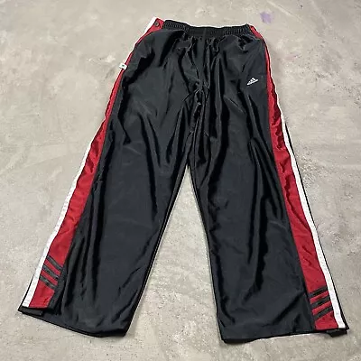 Vintage Adidas Tear Away Track Pants 90s Men’s M Y2K Basketball Shiny Warm Up • $29.99