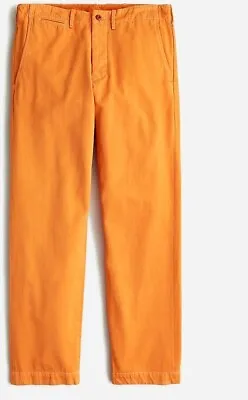 NWT Men's J Crew  Wallace & Barnes Selvedge Officer 's Chino Pants 30x32 Orange • $49