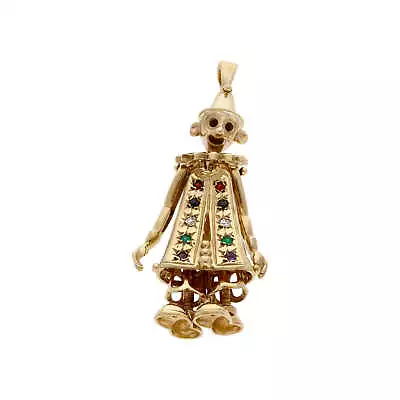 Pre-Owned 9ct Yellow Gold Gemstone Set Clown Pendant  9ct Gold For Her • £500.25