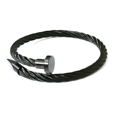 Women Nail Bracelet Stainless Steel Twisted Cable Wire Bangle Bracelet For Men • $12.98