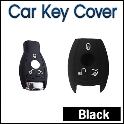 CAR KEY COVER CASE Fits Mercedes Benz W203 W210 W211 AMG W204 C200 C250 C -BLACK • $15