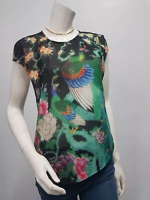 Alice McCall Peacock Print Sleeveless Ladies Top Size 10 (4a) • $38