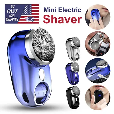 Mini Portable Electric Razor For Men USB Rechargeable Shaver Beard Trimmer Gifts • $12.10