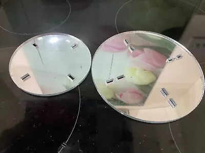 3  -  5/6/7 Inch Spare Acrylic Mirror Cupcake Stands Used Sturdy  • £4.99