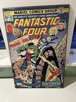 Fantastic Four Marvel Comics Painting Wall Artwork Decor 35 1/2” X 23 1/2” • $89.99