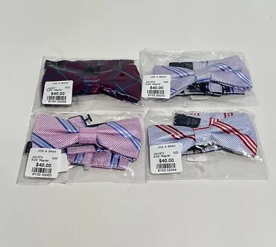 Jos. A. Bank Prettied Adjustable Bow Tie Mixed Lot Of 4 New • $49.87