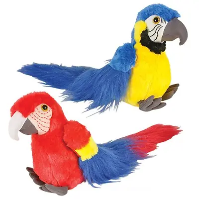 New Macaw Parrot Bird 8 Inch Stuffed Animal Den Plush Toy • $10.95