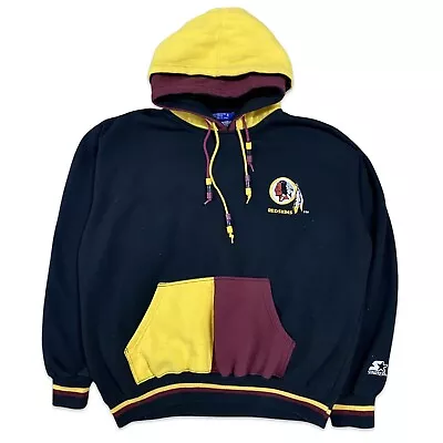 RARE Vintage NFL Starter Washington Redskins Multicolor Hoodie Sz XL • $45