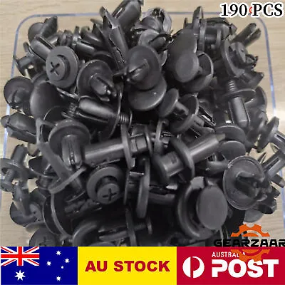 190Pcs Car Body Trim Clips Retainer Bumper Rivets Panel Push Plastic Fastener AU • $12.99