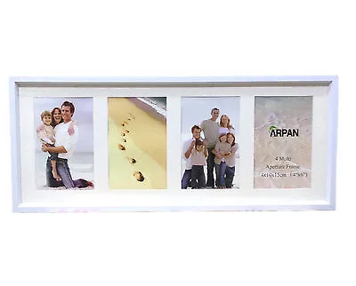 4 Multi Aperture Black Or White Photo Frame 4 X 6-inch Ideal For Home /For Gift • £12.99