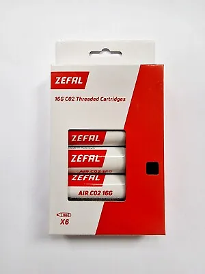 £10.25 • Buy Zefal Co2 Cartridges 16g Threaded Six Pack Bike Tyre Inflate Pump Gas Canister